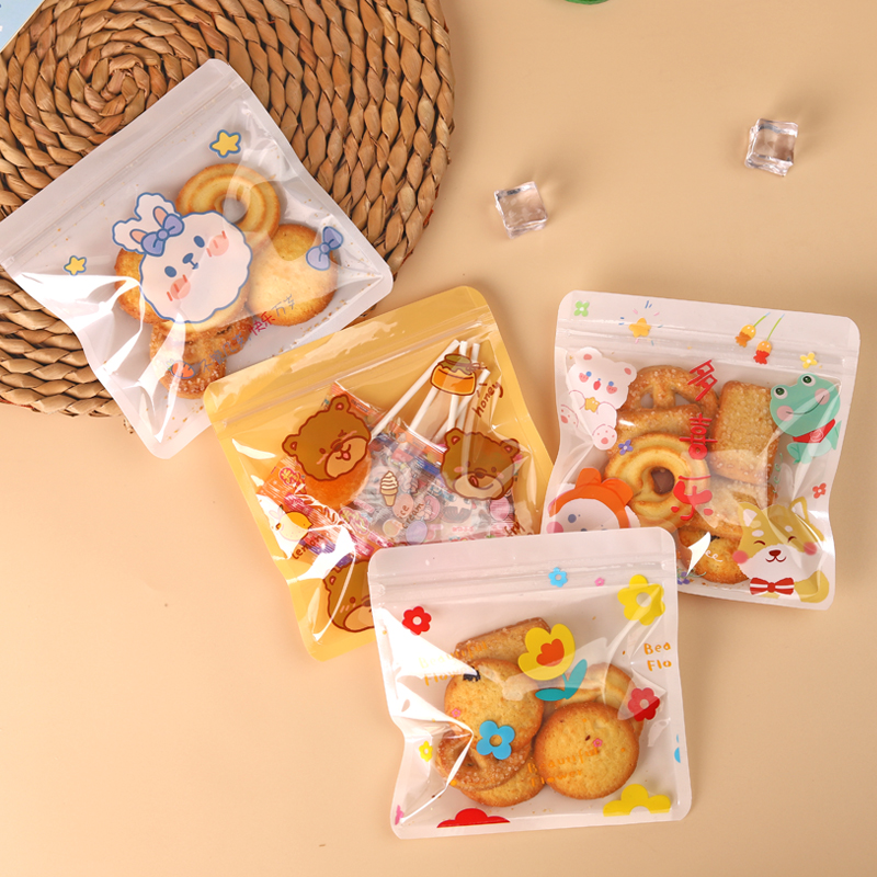 卡通手工食品拉链密封防潮糖果袋