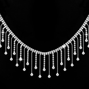 花式 牛仔辅料 流苏钻链条水钻链缝肩膀领口腰带DIY水晶链配件服装