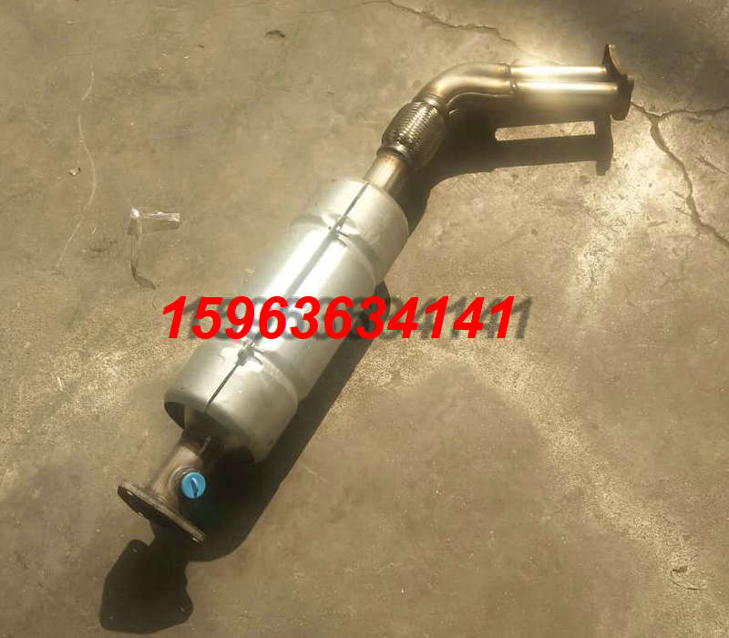 适用于福田奥铃三元催化器前节 前段排气管净化器消音器4Y发动机