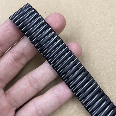 伸缩带松紧表带弹簧拉力带手表配件表链带黑色总长14.5cm