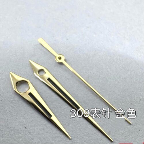 手表配件 老梅309表针指针金色黑线无夜光2836 2789机芯 好品质