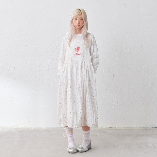 MASOOMAKE碎花满印背带裙