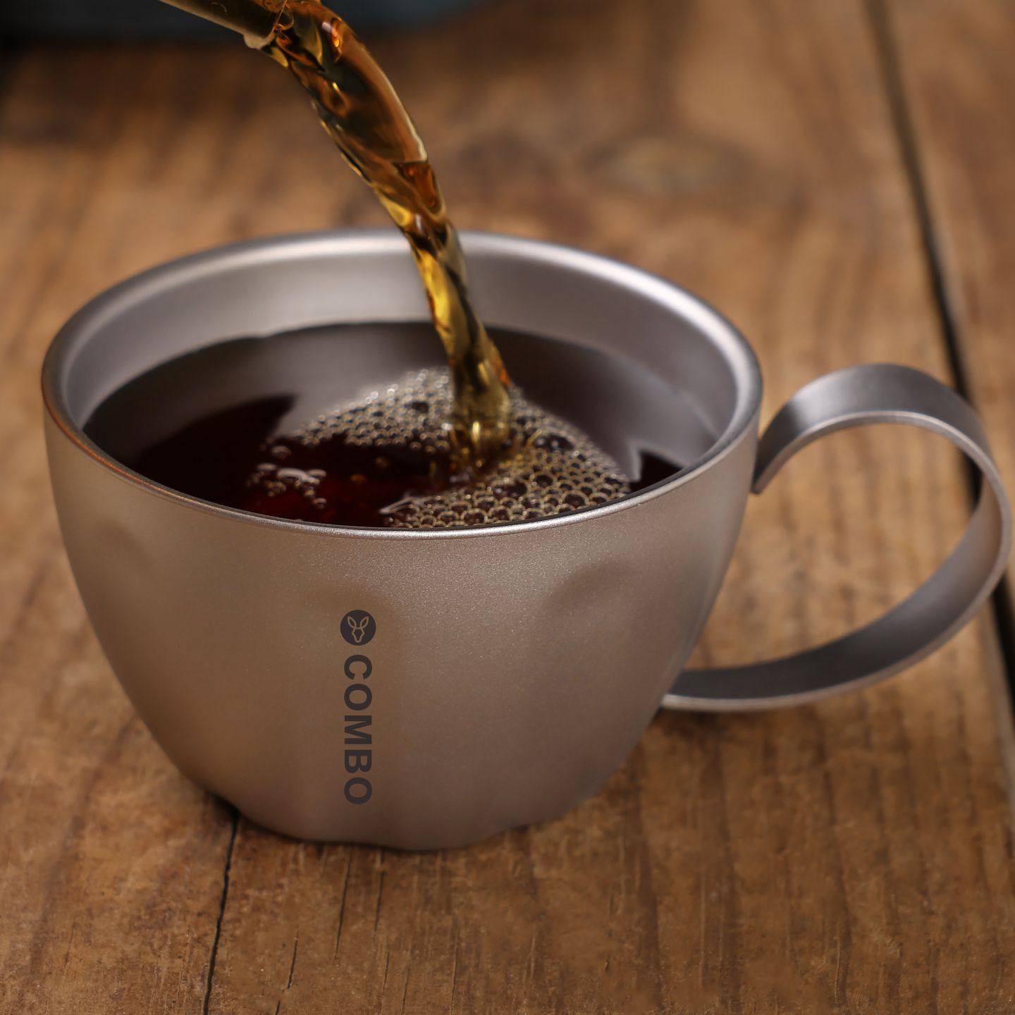 纯钛双层咖啡杯隔热防烫把手杯120ml茶咖啡多用杯私人定制激光刻,餐饮具,咖啡杯,淘宝优惠券,粉丝福利购,淘宝优惠卷