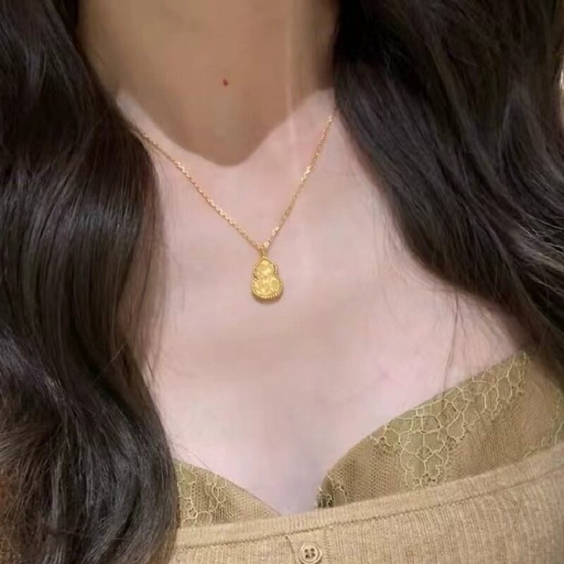 S925纯银项链碎冰冰龙鳞葫芦爆闪简约精致轻奢高端小众级感锁骨颈