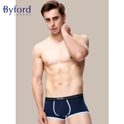 百富男士平角内裤棉质Byford