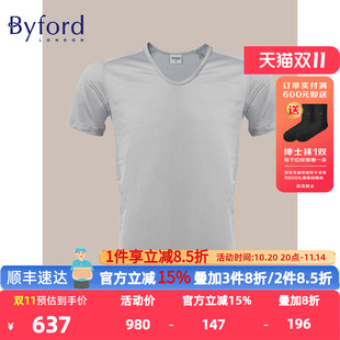 百富男士 MW2236 短袖 男 T恤丝光埃及棉圆领t恤打底衫 Byford