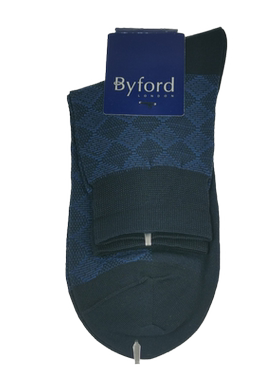 BYFORD/百富男士高针织中筒袜