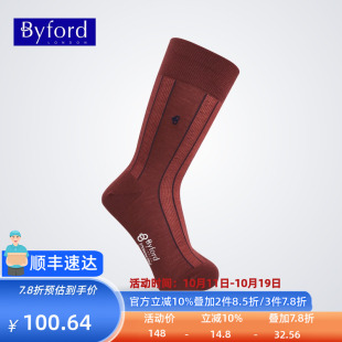 BYFORD 高针织羊毛棉商务中筒袜休闲保暖袜9624 百富韩国产男士