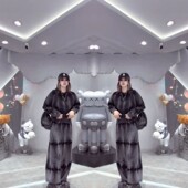 复古做旧风扎染渐变卫衣阔腿裤 潮 时髦套装 两件套2026早春新款 个性