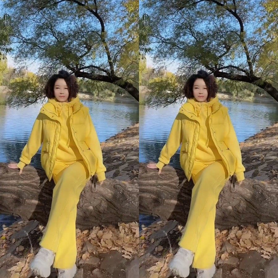 休闲加绒半拉链连帽卫衣直筒裤加厚马夹套装冬季新款糖果色洋气女