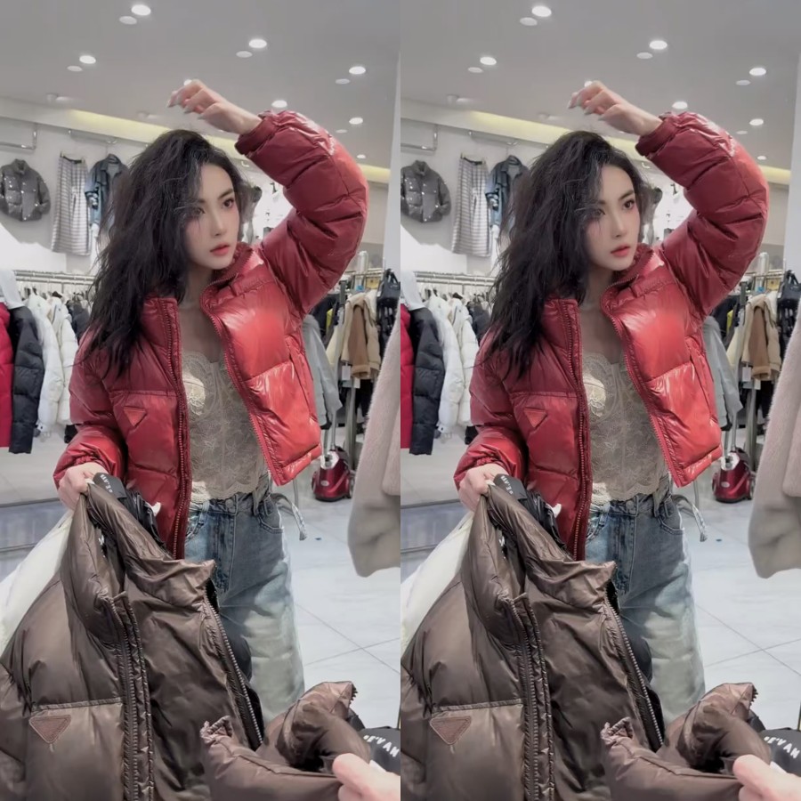 肯豆风欧标羽绒服短款外套面包服