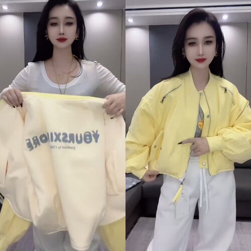 欧货两面拉链棒球服外套休闲夹克