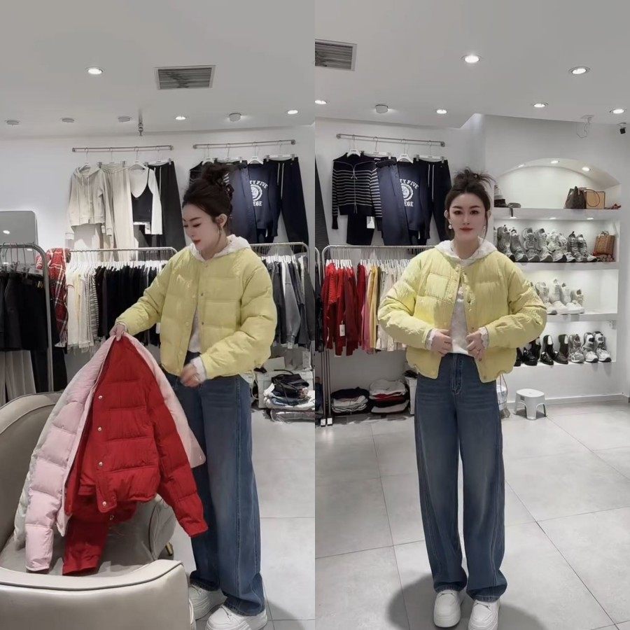 彩色干净立领圆领棉服休闲2026韩版百搭褶皱抽绳加厚外套洋气减龄,女装/女士精品,棉衣/棉服,淘宝优惠券,粉丝福利购,淘宝优惠卷