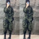 秋冬新款 套装 休闲加厚时髦两件套女 潮牌迷彩蚂蚁腰卫衣哈伦裤 个性