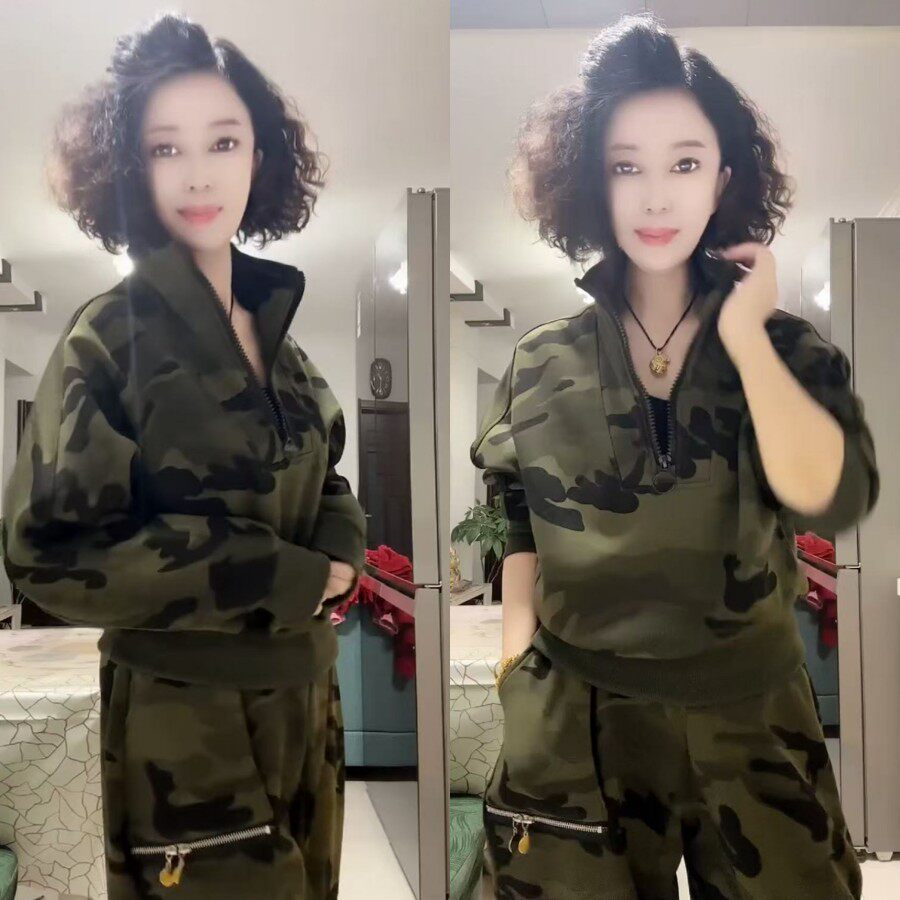 欧货潮牌拉链设计卫衣哈伦裤加绒两件套2026早春新款休闲时尚套装
