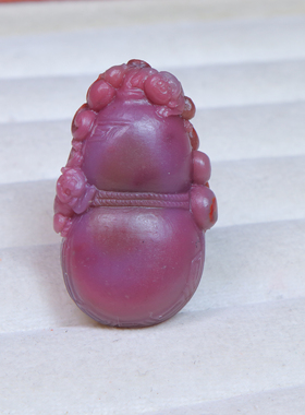 四川凉山盐源玛瑙粉嫩紫色葫芦吊坠毛衣链送妈妈朋友闺蜜自戴