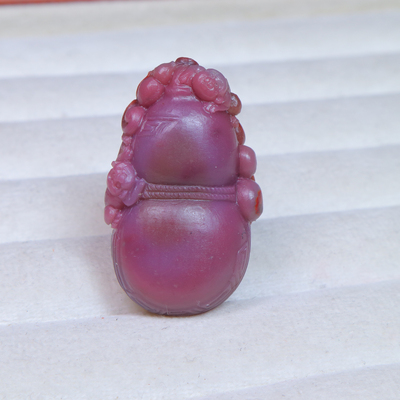 四川凉山盐源玛瑙粉嫩紫色葫芦吊坠毛衣链送妈妈朋友闺蜜自戴