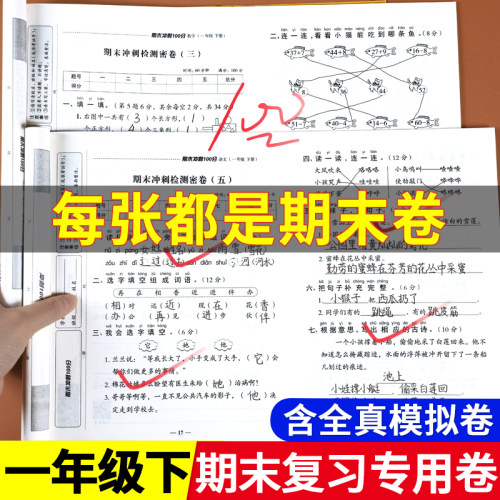 一年级下册期末冲刺100分测试卷