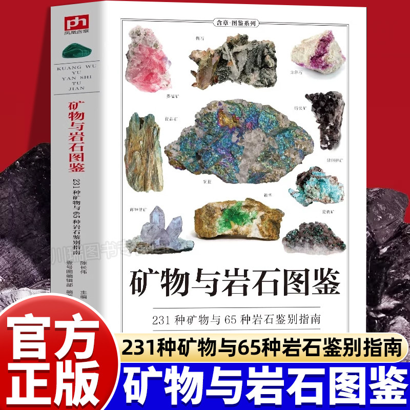矿物与岩石图鉴231种矿物与65种岩石鉴别指南岩浆岩变质岩矿石风貌形成自然成因知识百科学会辨认矿物与岩石自然科学收藏鉴赏书籍 - 实物图