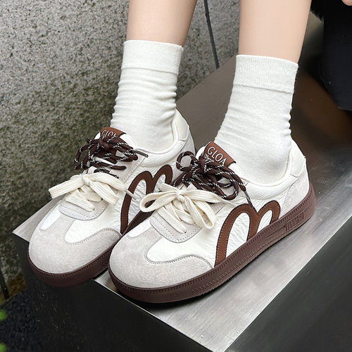 阳光壹佰2025秋新款真皮德训鞋女