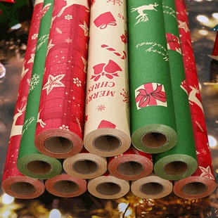 10米5米长卷节日礼品纸大尺寸无折痕材料 纸热卖 新款 卷筒圣诞包装