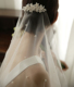 Yesdress新娘婚纱拍照领证登记珍珠头纱