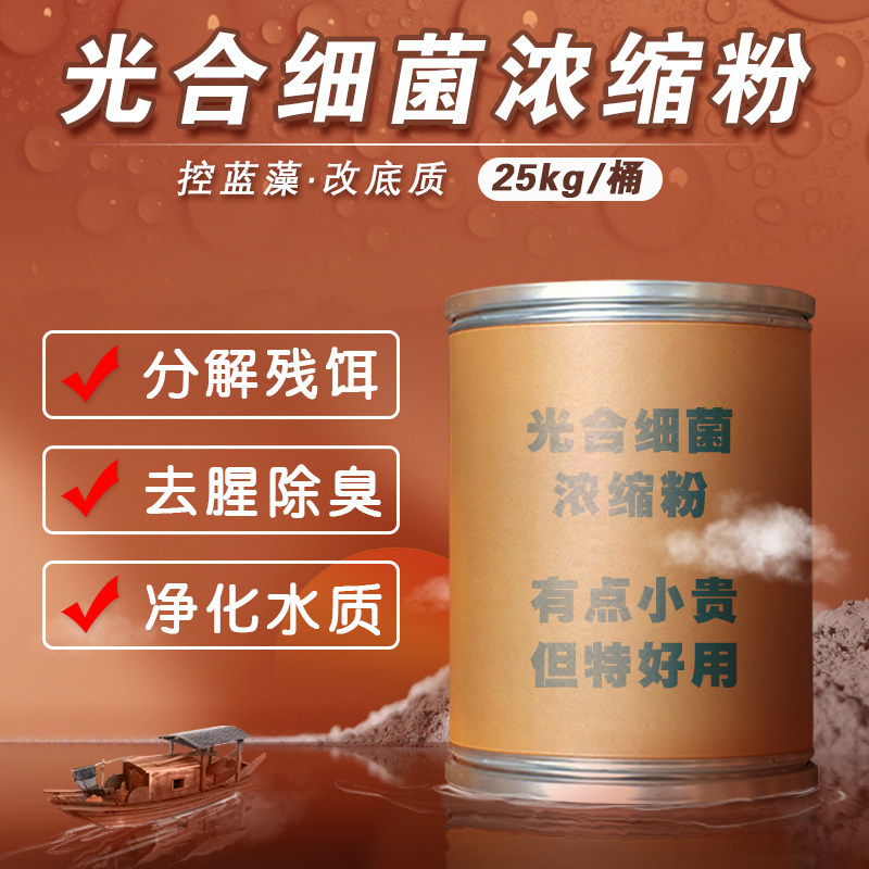 光合细菌菌种水产养殖调水净水分解残饵鱼虾蟹塘光合细菌高浓缩粉