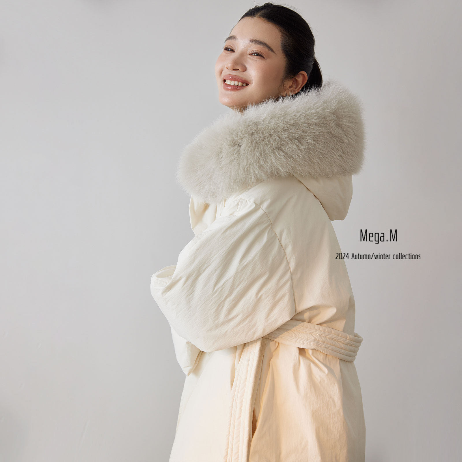 【LANJIN澜槿】法式大毛领连帽收腰温柔超厚羽绒服时尚小众外套