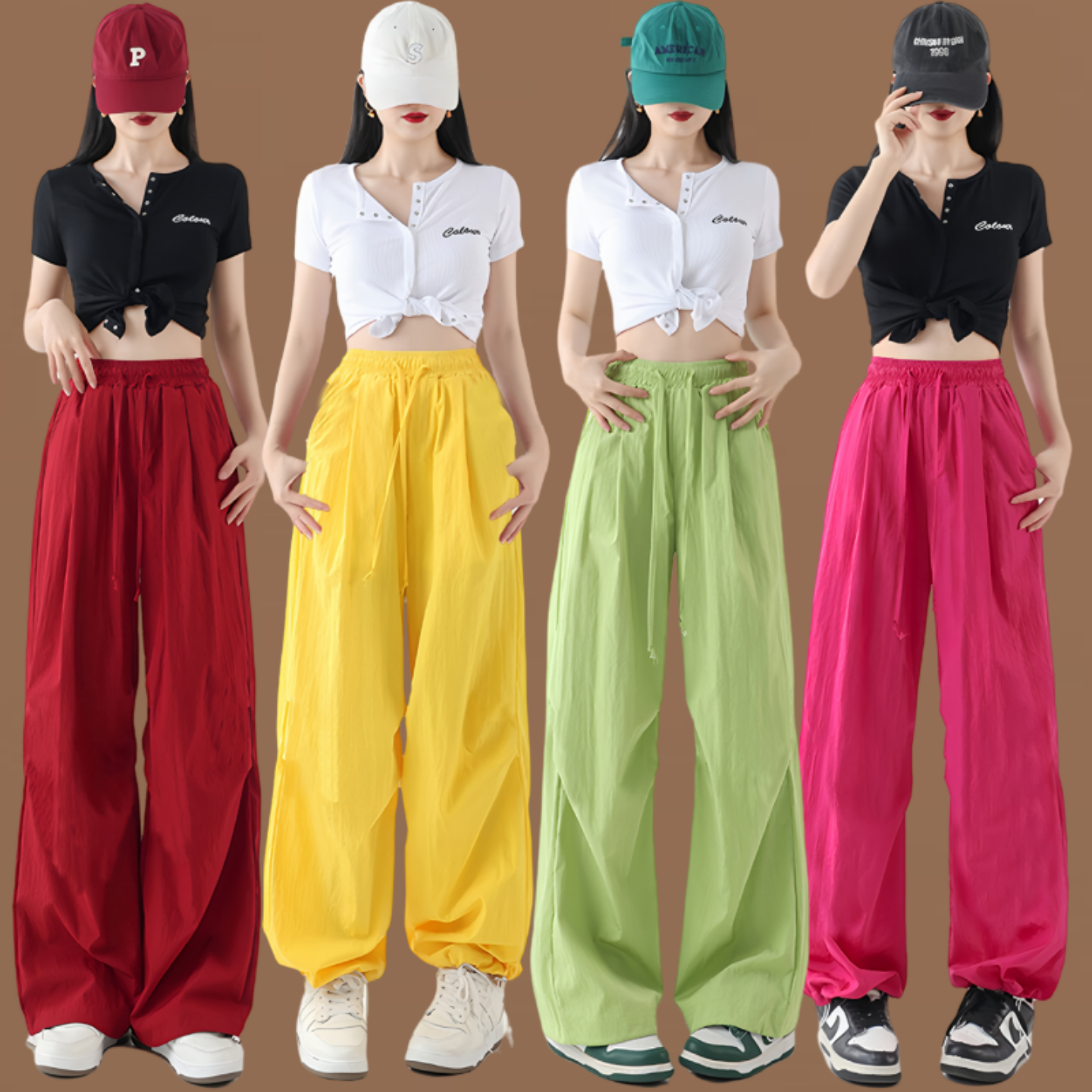 2025夏季短袖长裤健身操跳操服裤子广场舞套装服装上衣广场新款舞