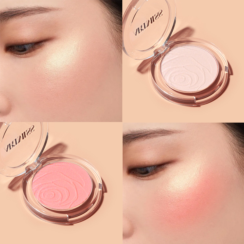 唯魅秀花漾悦色珠光哑光腮红自然裸妆 舞台妆初学者胭脂腮红