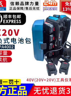 东成2X20V背负式电池背包DCBPA4002园林锂电锯割草机绿篱机修枝剪