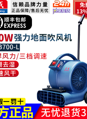 东成强力吹地机QFB700-L吹干机大功率吹风工业酒店地毯地面风干机