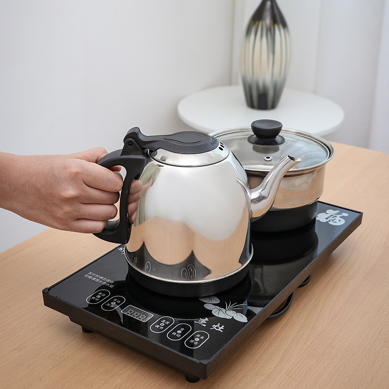 全自动底部加上水烧水壶智能整套嵌入式专用茶盘桌煮茶上水茶具器