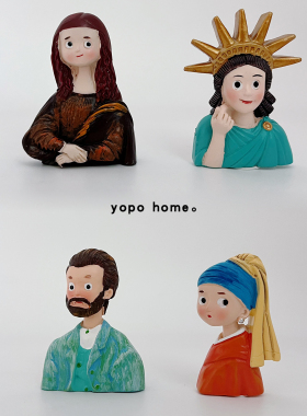 梵高名画立体可爱卡通冰箱贴