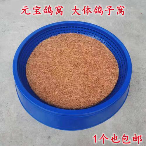 鸽子用品用具肉鸽塑料窝防侧翻窝元宝窝鸡窝塑料巢盆棕垫超大鸽窝