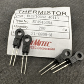 NTC汽车温度传感器3435K 热敏电阻EC2F103A2 40113黑色10K 2脚