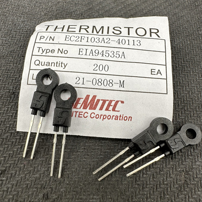 热敏电阻EC2F103A2-40113黑色10K NTC汽车温度传感器3435K 2脚