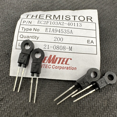 热敏电阻EC2F103A2-40113黑色10K NTC汽车温度传感器3435K 2脚