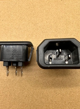AC-P03 AC电源插座3脚15A 250V品字形机箱CS05 10A