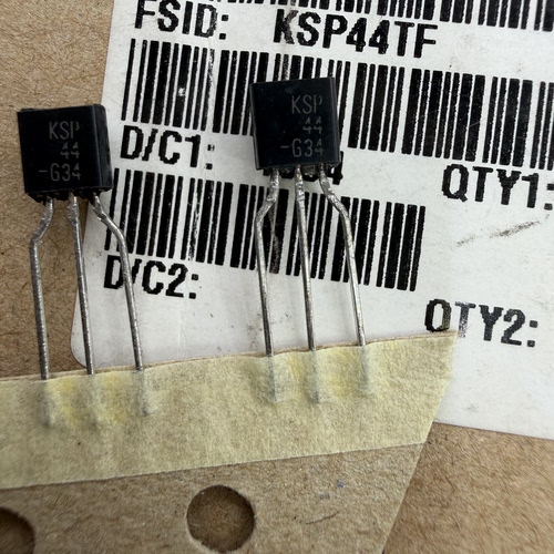 KSP44三极管TO-92 LF 400V 300mA 0.3A小功率NPN KSP44TF替MPSA44