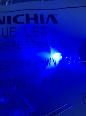 NSPB500AS日亚9.3cd发光二极管LED灯珠15度5MM蓝色光NSPB500AST