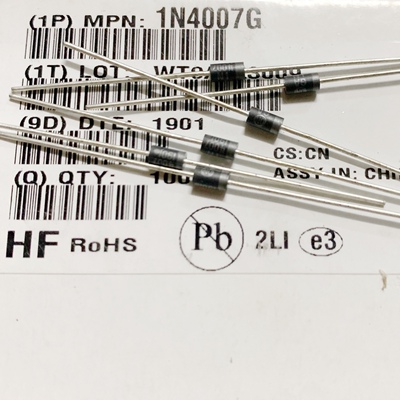 1N4007 1N4007G整流二极管1N4007RLG 1A/1000V PK GA IN ON粗脚