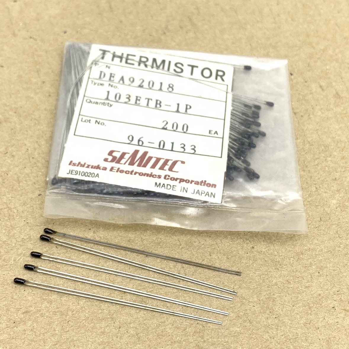 103ETB-1P日本SEMITEC高精度负温度热敏电阻传感器10K NTC 10K欧