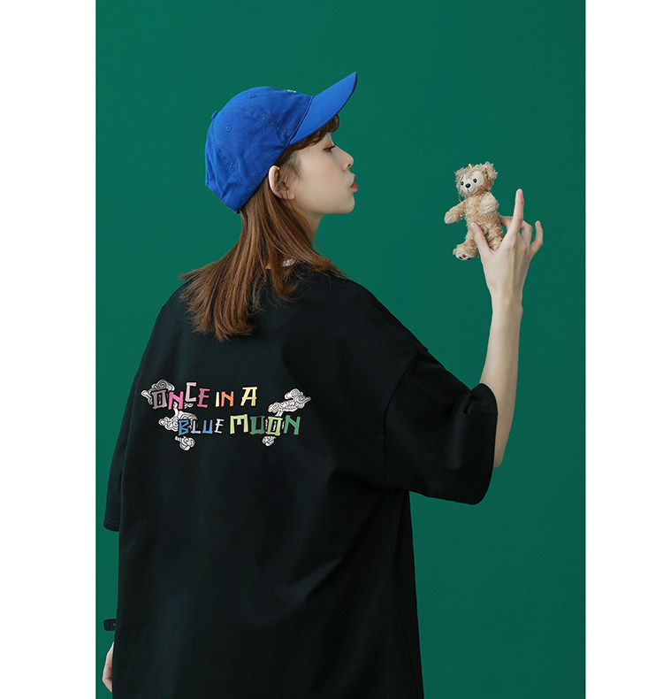 C210-T515-P25短袖t恤女夏季纯棉宽松大码女装显瘦上衣半袖体桖潮,男装T恤,电商C409
