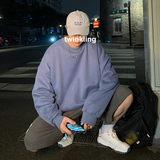 白色德绒打底衫男款秋季美式半高领内搭长袖t恤高级感小领口卫衣，男装卫衣，电商C409