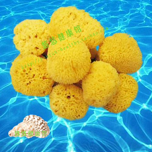 希腊进口天然海绵10厘米洗脸洁面卸妆婴儿洗澡宝宝沐浴巾蜂窝海绵