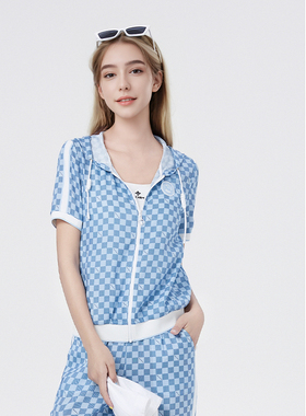 雅格上美 春夏新款女士时尚休闲短袖套装 A25CF16J35/A25CF20J35