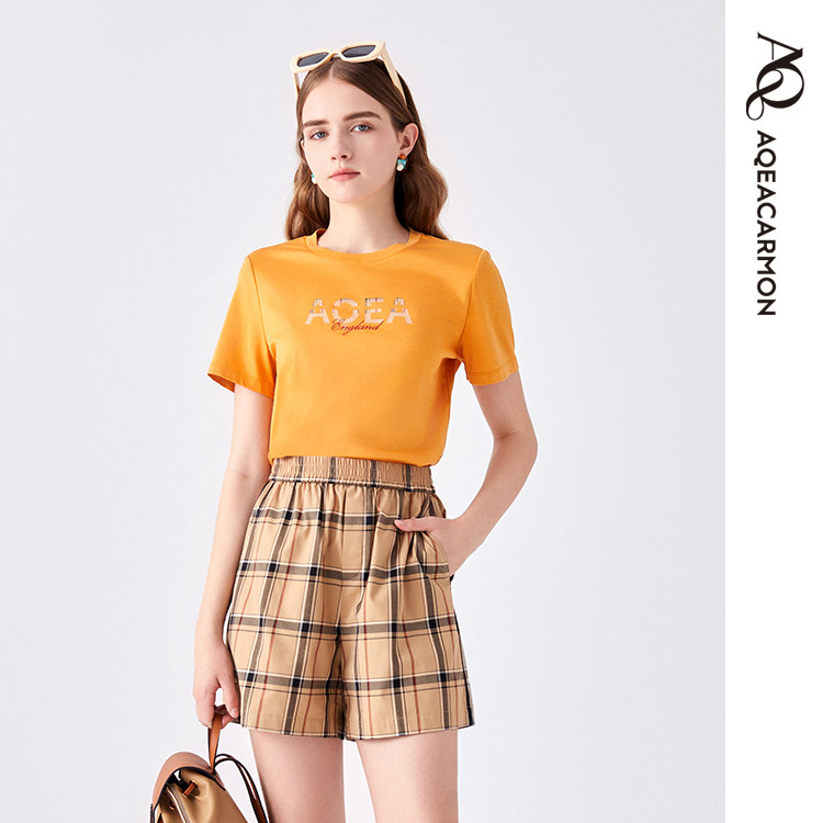 短袖通勤薄款字母女性T恤