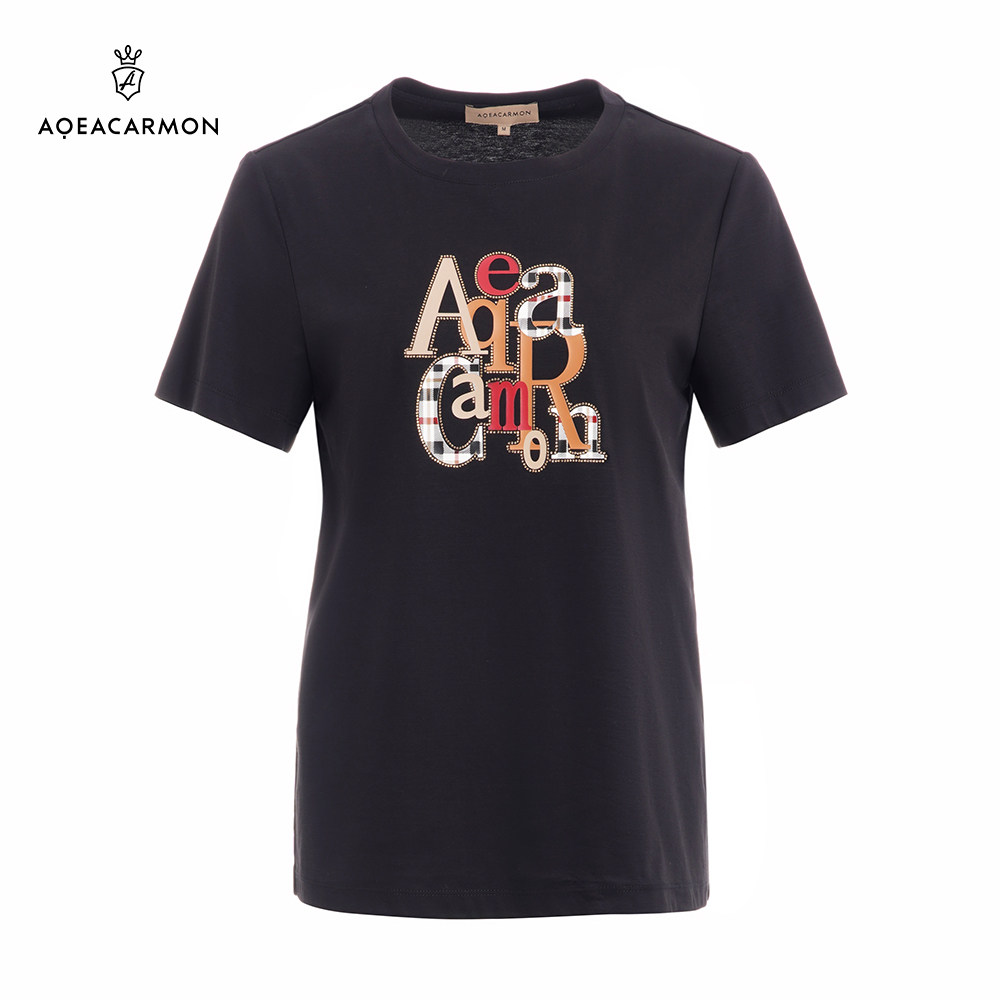 短袖休闲常规印花女性