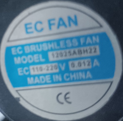 冰柜散热风扇EC FAN EC12025ABN22  EC110V-220V 0.012A 12CM厘米